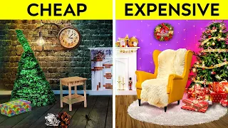 EXTREME ROOM MAKEOVER FOR CHRISTMAS & NEW YEAR | Cheap & Expensive Decoration by 123 GO! SCHOOL