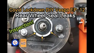 Covid Lockdown DIY Vespa EP.12 Rear Wheel Hub Seal Leaks Inspection Guide (EN)