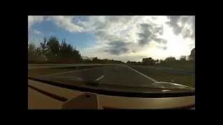 Racing PORSCHE Carrera at 310 km/h (191mph) on AUTOBAHN in Germany