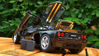 Unboxing 1/18 AUTOart McLaren F1 "Jet Black" | Scale Diecast Model Car Review