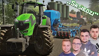 "SĄSIEDZI" #122[S1] Siewy Rzepaku🍀 Zbieranie i Prasowanie Słomy & Gnojowica🌾🥰FS22 MP| MST🚜