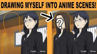 Drawing Myself into Three Anime Screen Captures!