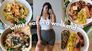 what i eat in a weekend (balanced + guilt free) | lil grocery haul