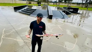 Skateboarding in the Rain