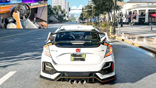 The Crew Motorfest - Honda Civic Type R (Steering wheel + shifter gameplay)