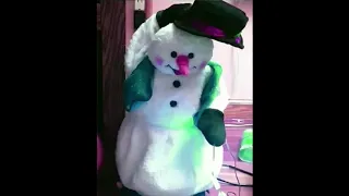 Gemmy Spinning Snowflake Snowman 2 Song Nightcore