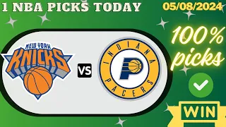 1 NBA Picks Today, 99% Win Today /5/08/24 | NBA Predictions Today, Knicks,Pacers