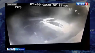 Авария в смоленском райцентре попала на видео