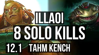 ILLAOI vs TAHM KENCH (TOP) | 8 solo kills, Rank 6 Illaoi, 900K mastery | BR Master | 12.1