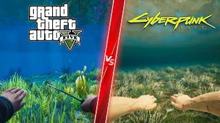 GTA 5 Destroys Cyberpunk 2077 Patch 1.5 - Direct Comparison! Attention to Detail & Graphics! PC 4K