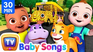 Wheels on the bus - Zoo Friends - Animals Song Collection + More ChuChu TV Nursery Rhymes for Babies