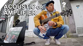 Busking for singers: Amplifier vs Acoustic test!
