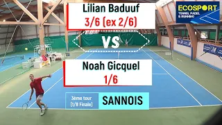 J'AFFRONTE LE FILS D'UN EX 37ème MONDIAL / 3ème tour SANNOIS (Match de tennis commenté 3/6 vs 1/6)