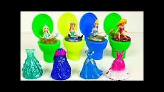 Color Learn with Disney Princess Toilet Potty Slime Surprise Toys Fart Noise Putty long