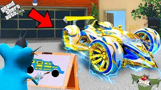 Oggy Using Magical Brush To Draw GOD Level Super Car in GTA 5 | Oggy Draw Comes To Real Life