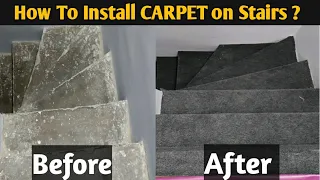 Floor Carpet Installation 2022 | How to Install Carpet On stairs| घर में कारपेट कैसे लगाए Full Video
