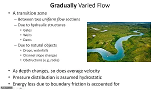 Gradually Varied Flow, th process equation, water surface profiles - CE 331, Class 35 (5 April 2024)