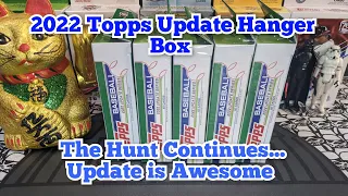 2022 Topps Update Baseball Hanger Box Rip The Hunt Continues Short Print Hunting Awesome Hangers