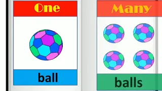 Lets Learn One and Many | English Singular - Plural Concept for Kids | Educational Videos