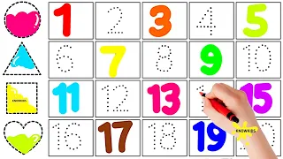 12345 numbers,learn to write &count 1-20,numbers song for kids&Toddlers, 1234,abcde #kids #toddlers