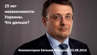 25 лет независимости Украины  Что дальше Комментарии Евгения Фёдорова 23 08 16