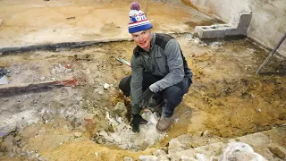 Restoring A $7,000 Mansion: Original Basement Floor Removal