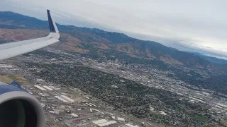 4K - Delta A321 Neo Climbing on a Gusty Day in Salt Lake City - Turbulence Wing Flex - w/ ATC Audio