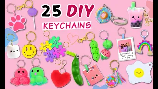 25 AMAZING DIY KEYCHAINS - Making Super Cute Key chain At Home - Easy Craft