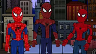 MEETING OF THREE SPIDER-MAN (animation)