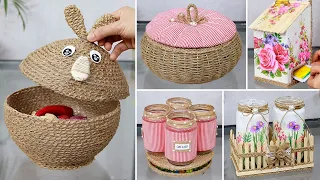 Durable & super useful! 6 Diy Jute Storage Craft Ideas out of waste item