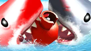 MEGALODON vs RED MEGALODON! - Amazing Frog - Part 145 | Pungence