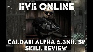 Eve Online ThinTrash's School Days Caldari Alpha 6.3 million Skill Point Review