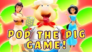 Aladdin & Jasmine Play the Pop the Pig Game & Look for Burgers! W/ LOL Surprise Doll Thrilla & Genie