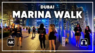 Mesmerizing Night Walk! Dubai 🇦🇪 Marina [4K] 60fps