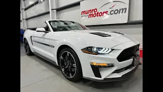 2019 SOLDSOLDSOLD Ford Mustang GT California Special Convert 5.0L V8 6 Spd Man Oxford White on Black