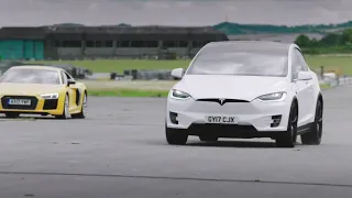 Tesla model X vs Audi R8 race Jeremy Clarkson  - The Grand Tour
