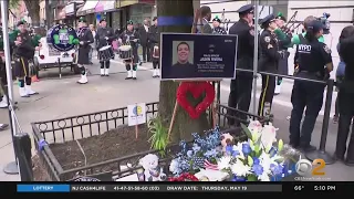 Memorial wall dedication held in Harlem for two fallen detectives