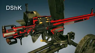 DShK Heavy machine gun. How it works | 3dGun