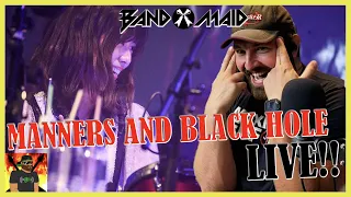 FUNK ME UP!!! | BAND MAID / Manners, BLACK HOLE (Official Live Video) for J-LOD LIVE2 | REACTION