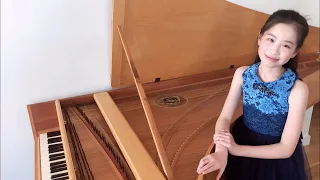 Bach Invention No 2 in C minor, BWV 773 (on harpsichord) - Joy Yin (10y)