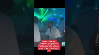 Drake & Lil Baby PERFORM at Michael Rubin’s PARTY 🎉 #shorts