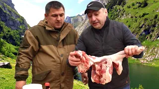 PULLED LAMB on HUNTING. Recipe for cooking in a cauldron on a fire