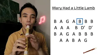 Mary Had a Little Lamb - Recorder Play Along