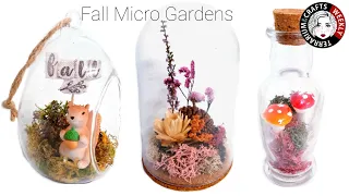 🔴DIY Miniature Fall Fairy Garden, Terrarium Ideas & Decor, Crafts to Make & sell or Gift