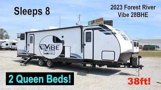 Check out this MASSIVE 2 Full Bedroom Travel Trailer RV! New Model from Forest River Vibe!