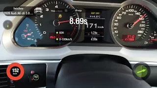 A6 C6 3.0 TFSI STAGE 2- 0-100KM/H + 1/4 MILE