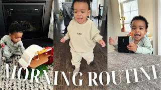 morning routine with my 13 month old before daycare & wfh | MORNING ROUTINE VLOG