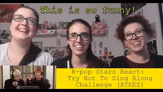 [Reaction Ita] K-pop Stars React: Try Not To Sing Along Challenge (ATEEZ)