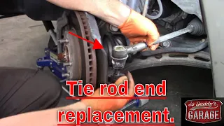 Toyota Camry tie rod end replacement.