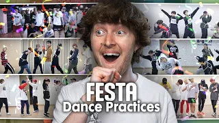 BTS FESTA DANCE PRACTICES! (Intro Dance, Anpanman, Boy With Luv, I Need U, I'm Fine | Reaction)